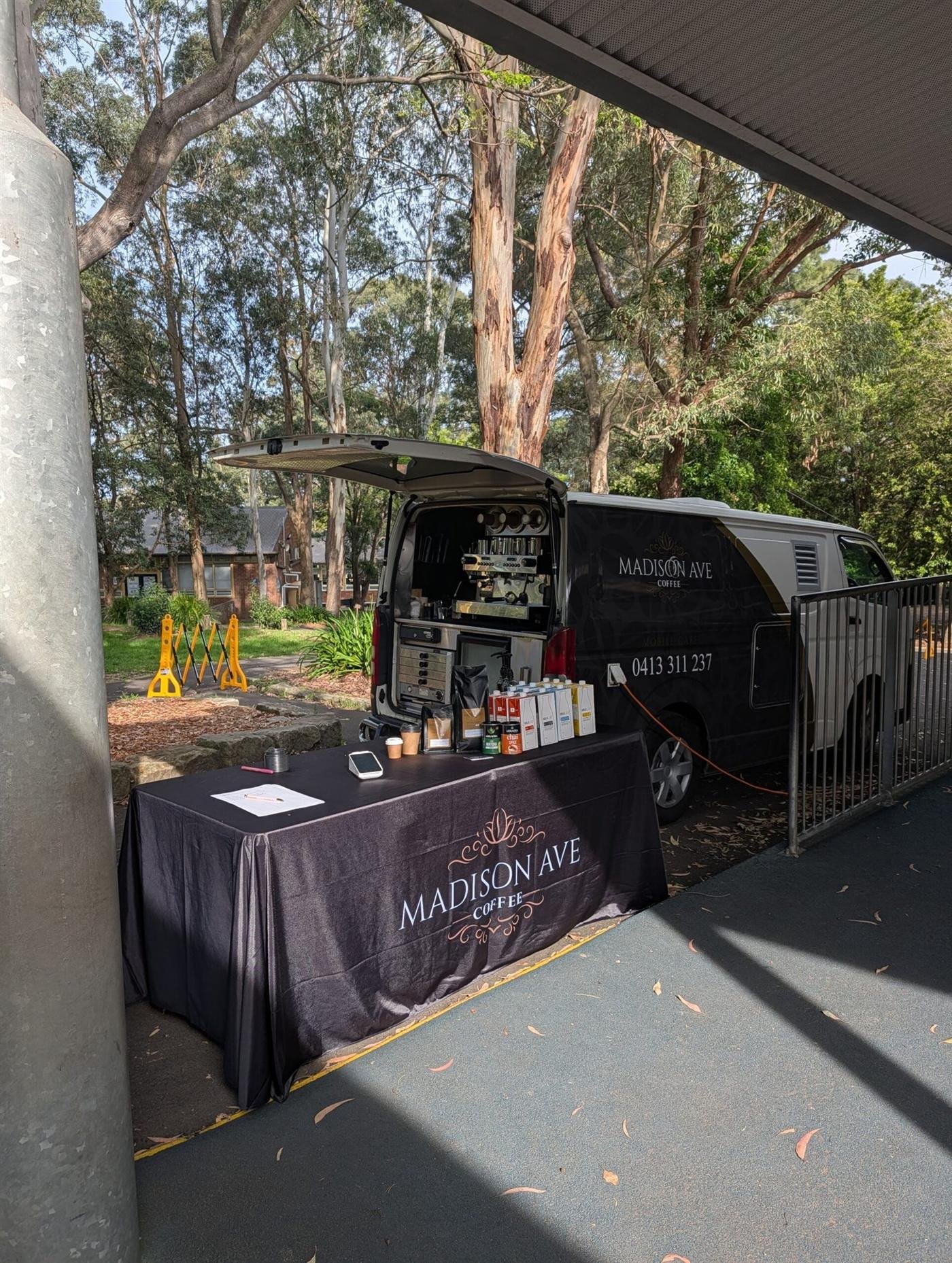 Madison Ave coffee cart at a Sydney event