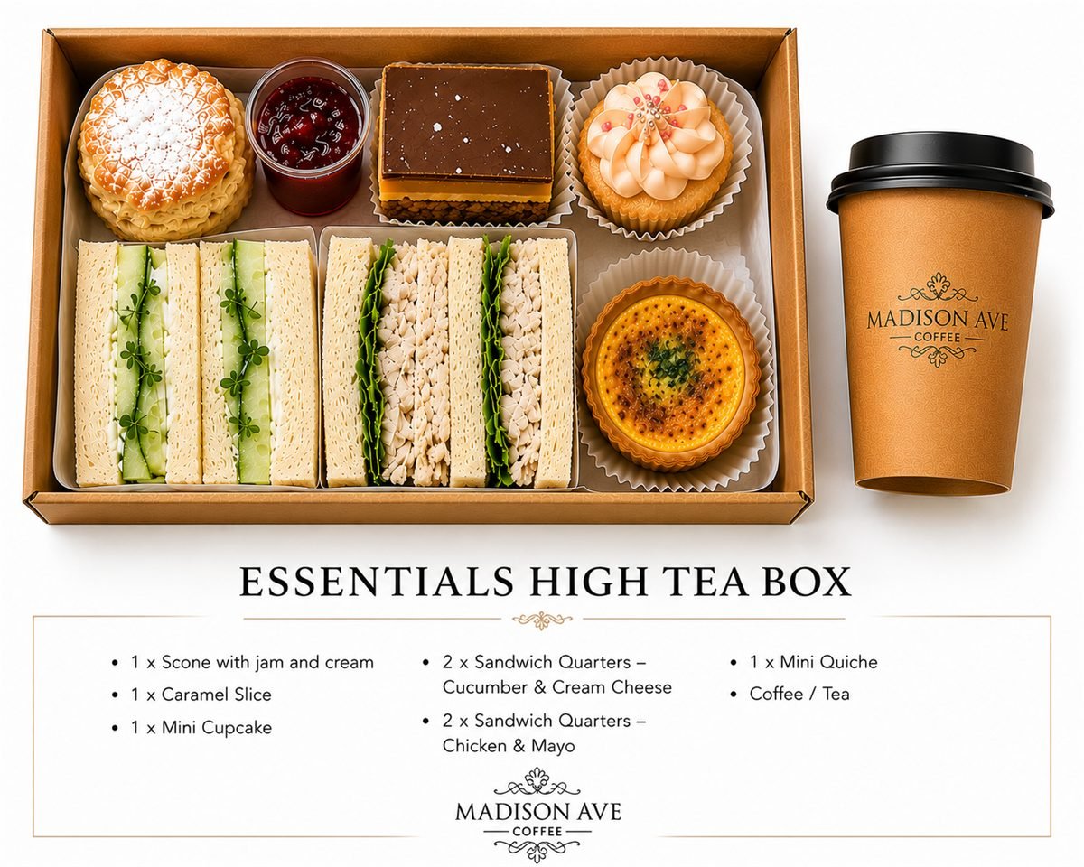 Essentials high tea box menu