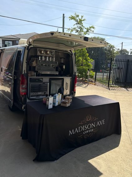 Madison Ave Coffee & Catering setup at a Sydney event
